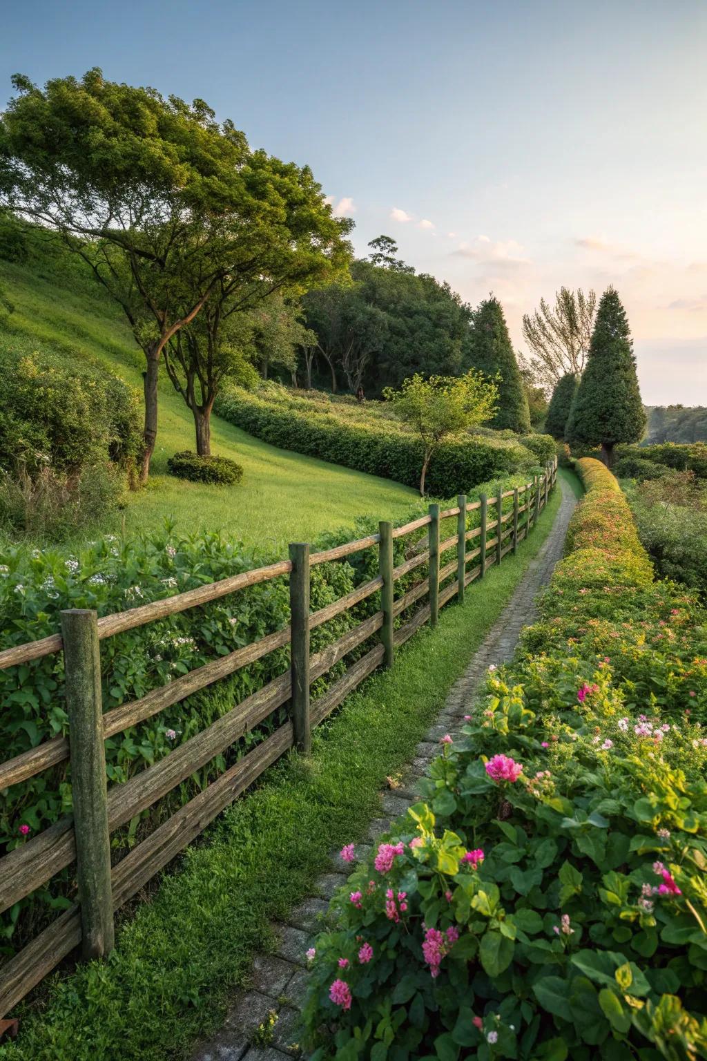 Natural green fences create a harmonious extension of your garden.