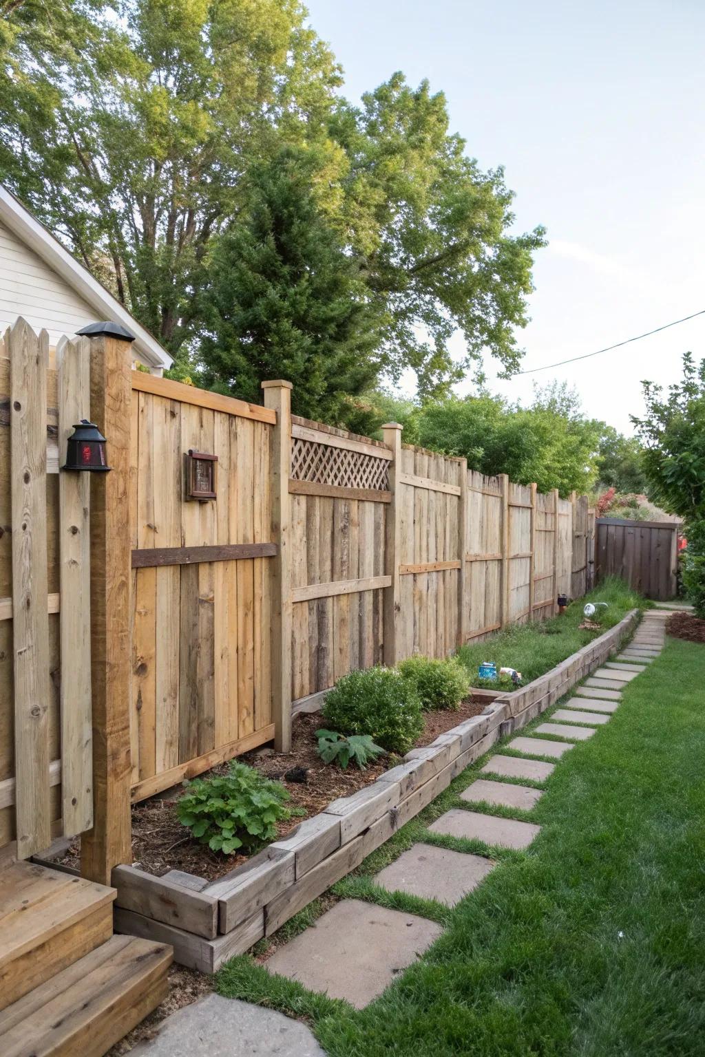 Use Reclaimed Wood for Rustic Fence Decor