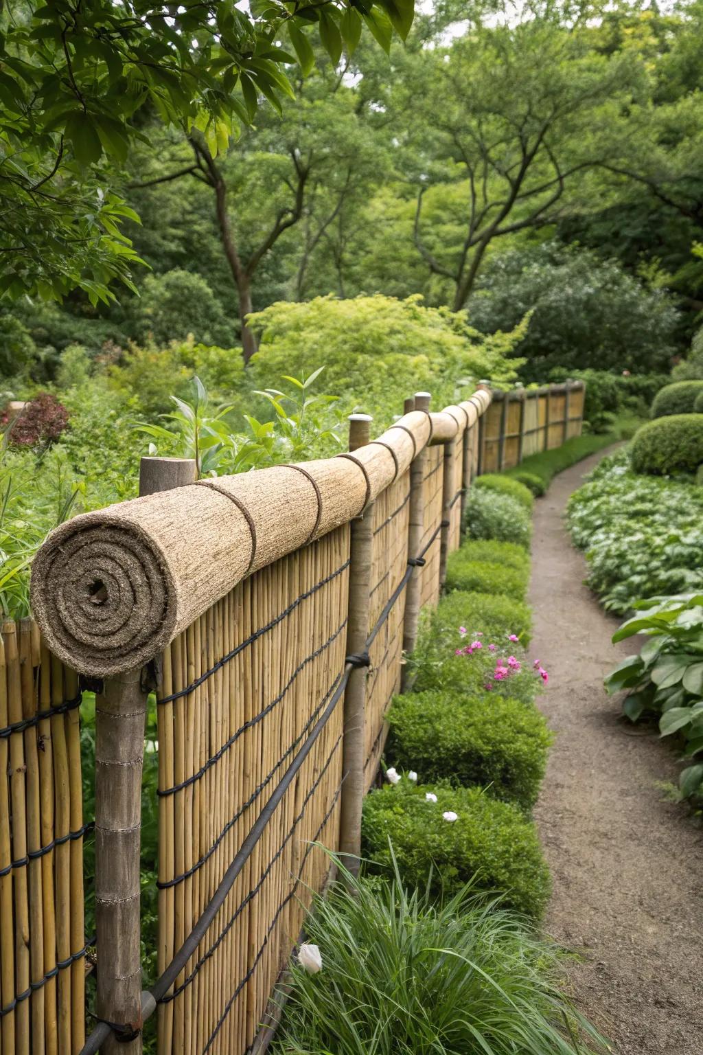 Reed rolls add rustic charm
