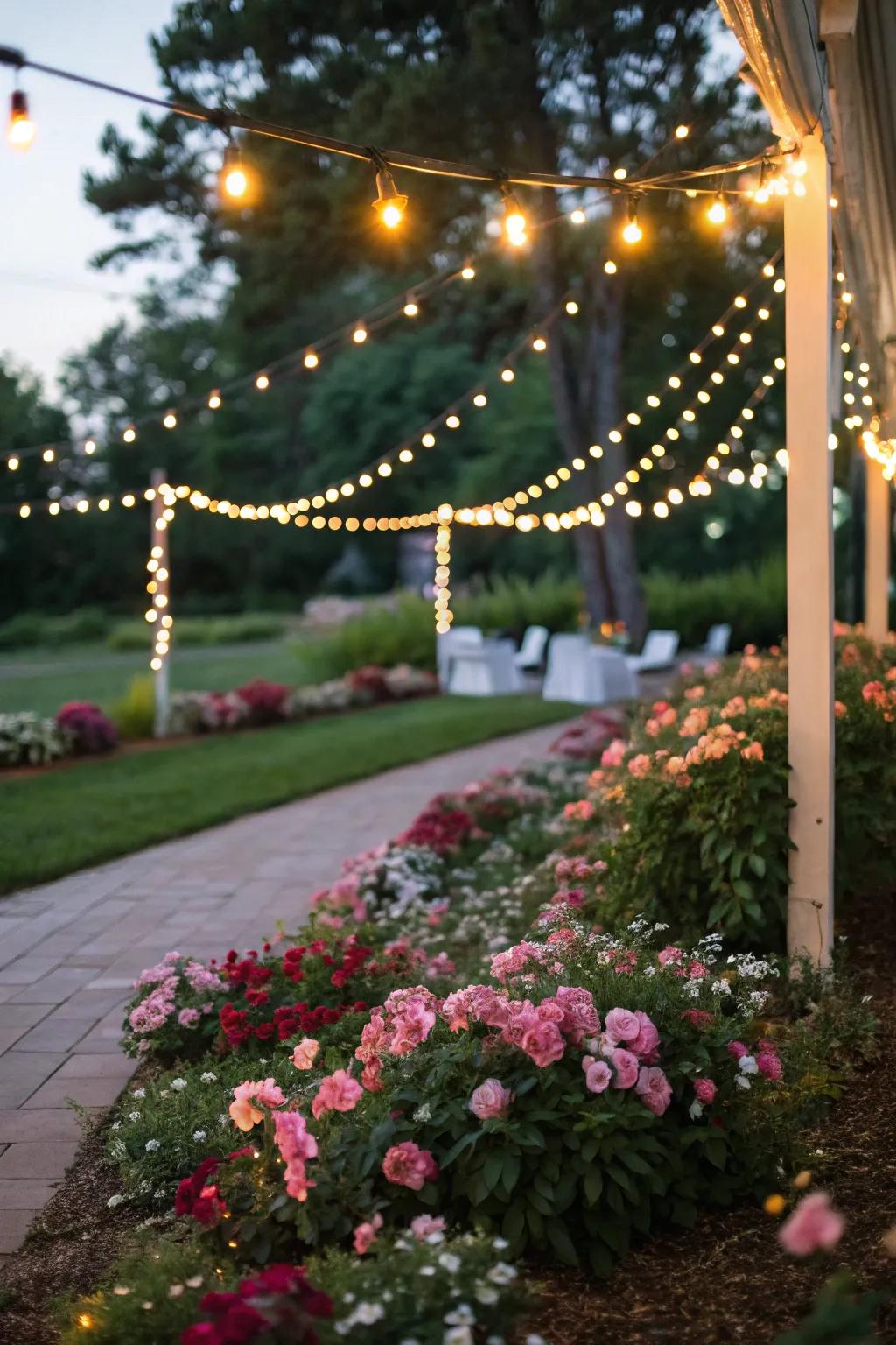 Add a touch of whimsy with string lights.