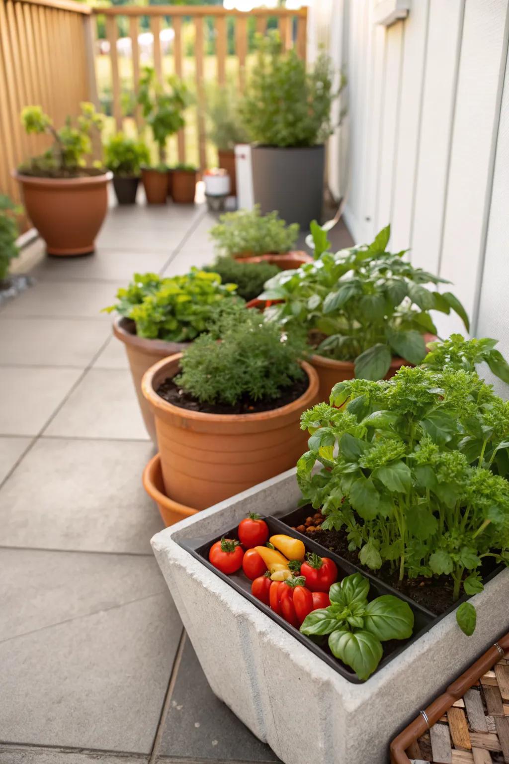 Grow your own fresh ingredients with edible plant pots.