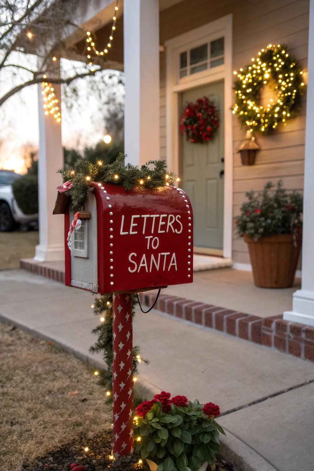 Celebrate the holidays with a 'Letters to Santa' mailbox.