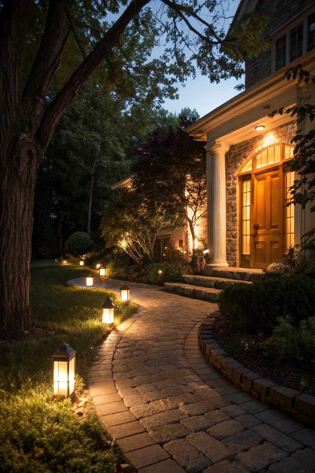 Illuminate your path with charming lighting.