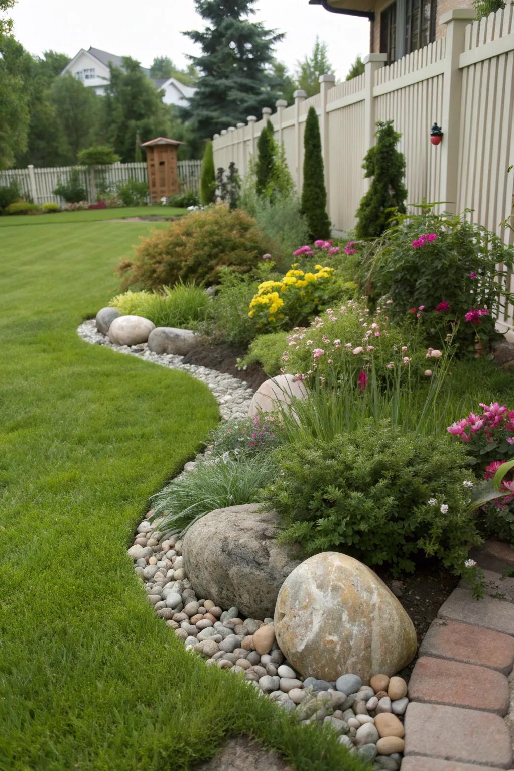 Decorative stones enhance the aesthetic appeal of your garden.