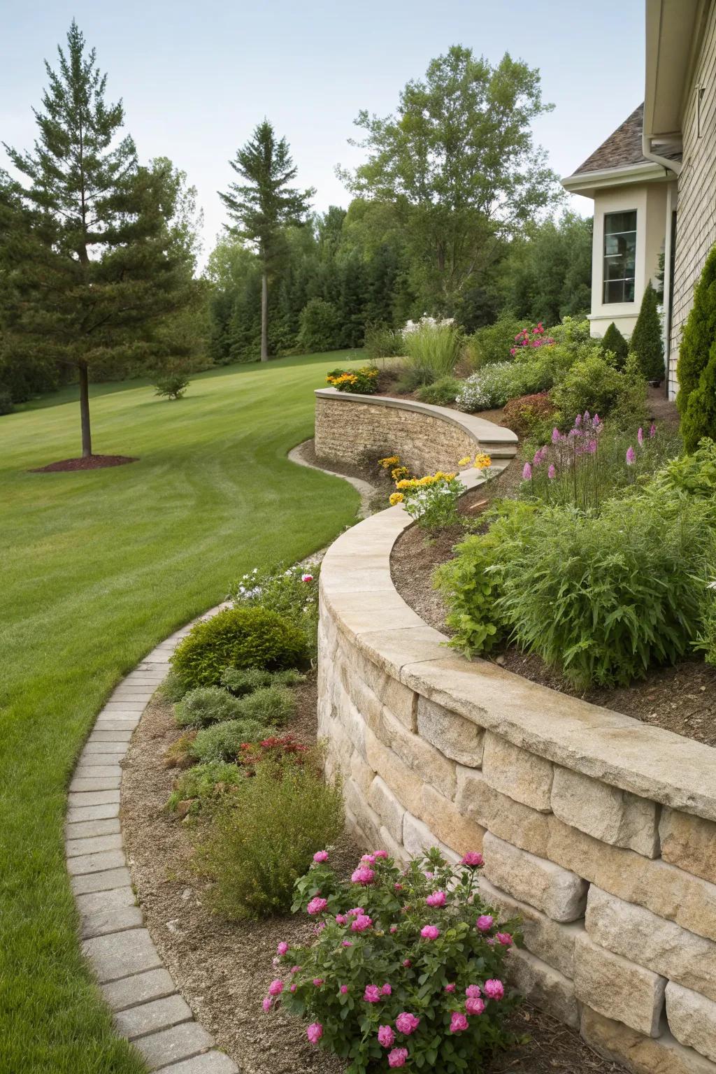 Curved edges create a soft, elegant look.