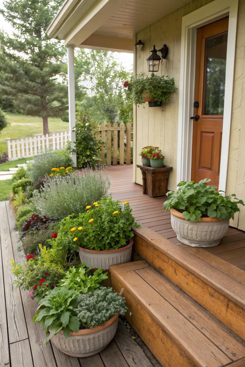 Transform your porch into a mini garden.