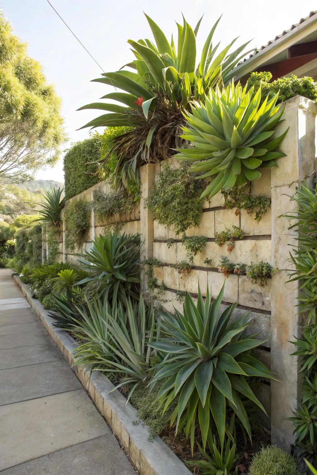 Maximize space with vertical gardens.