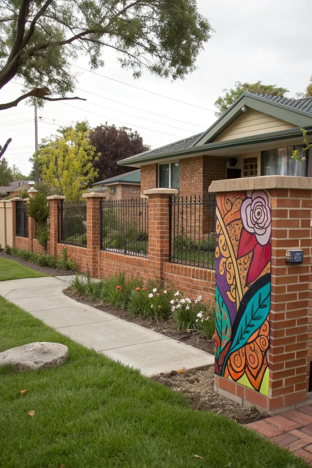 Transform your fence into an art piece with murals.