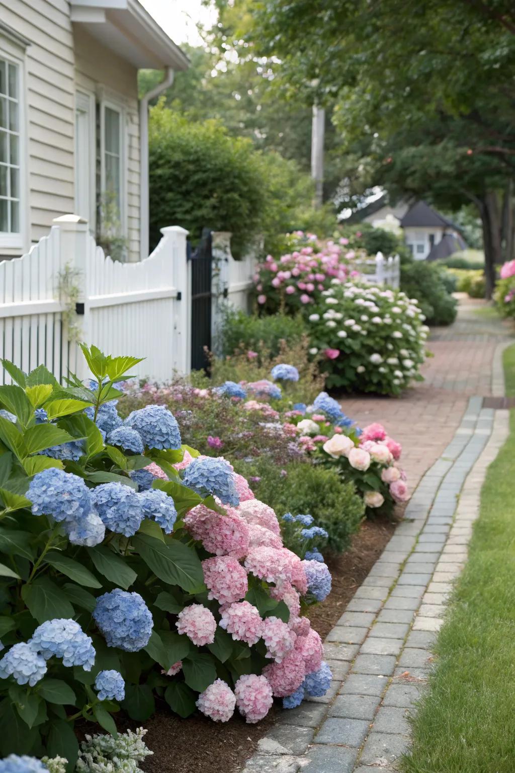 Maximize impact with small hydrangea varieties.