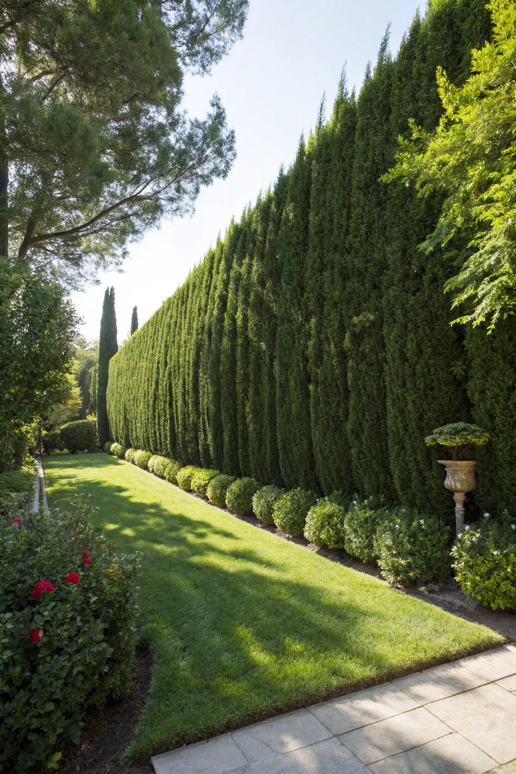 Junipers: Versatile and hardy privacy solutions.