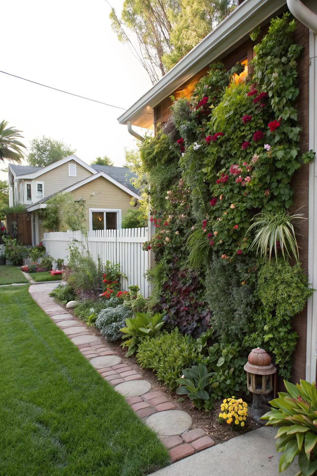 Vertical gardens offer a unique and space-saving green solution.