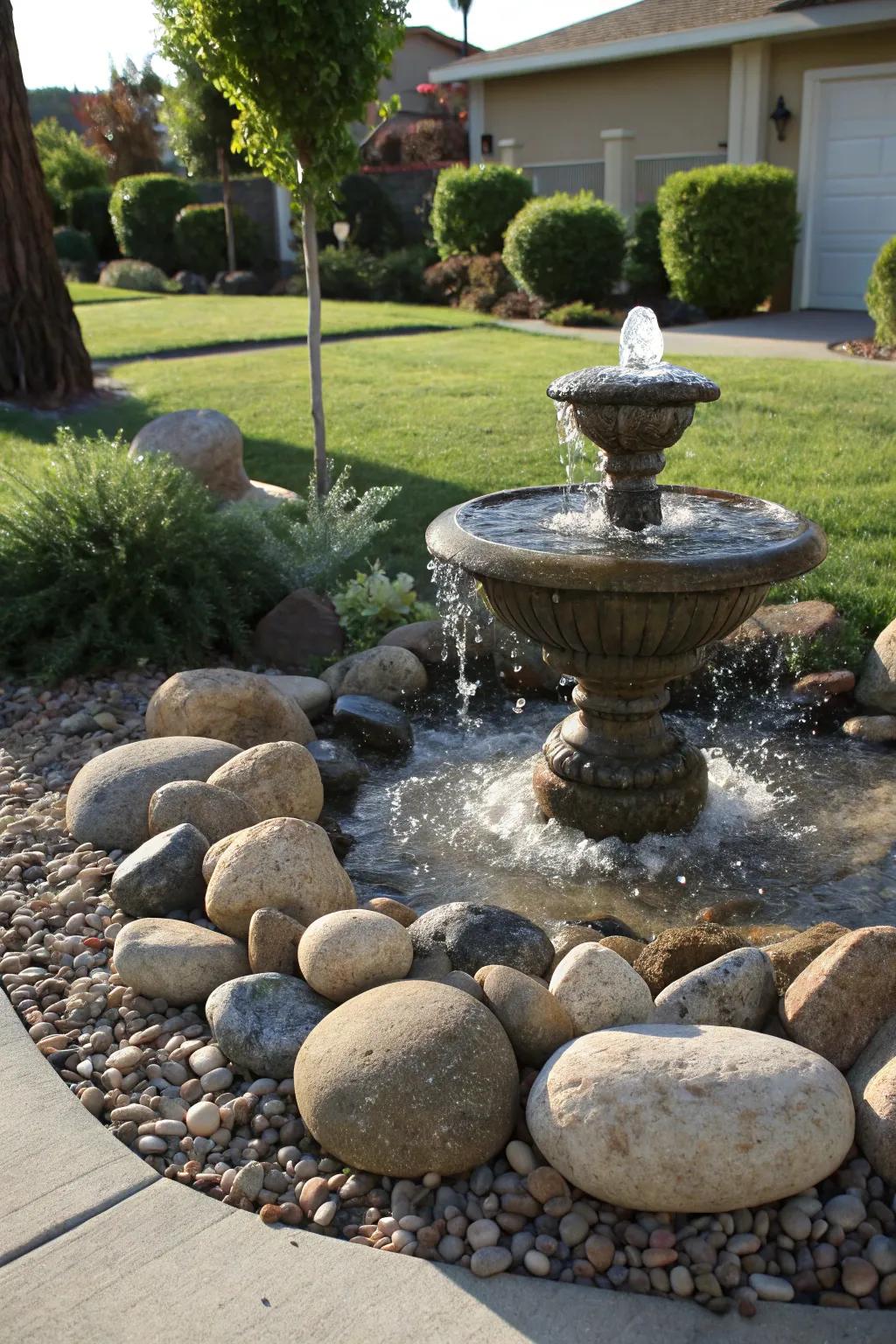 Enhance water features with the natural beauty of river rocks.