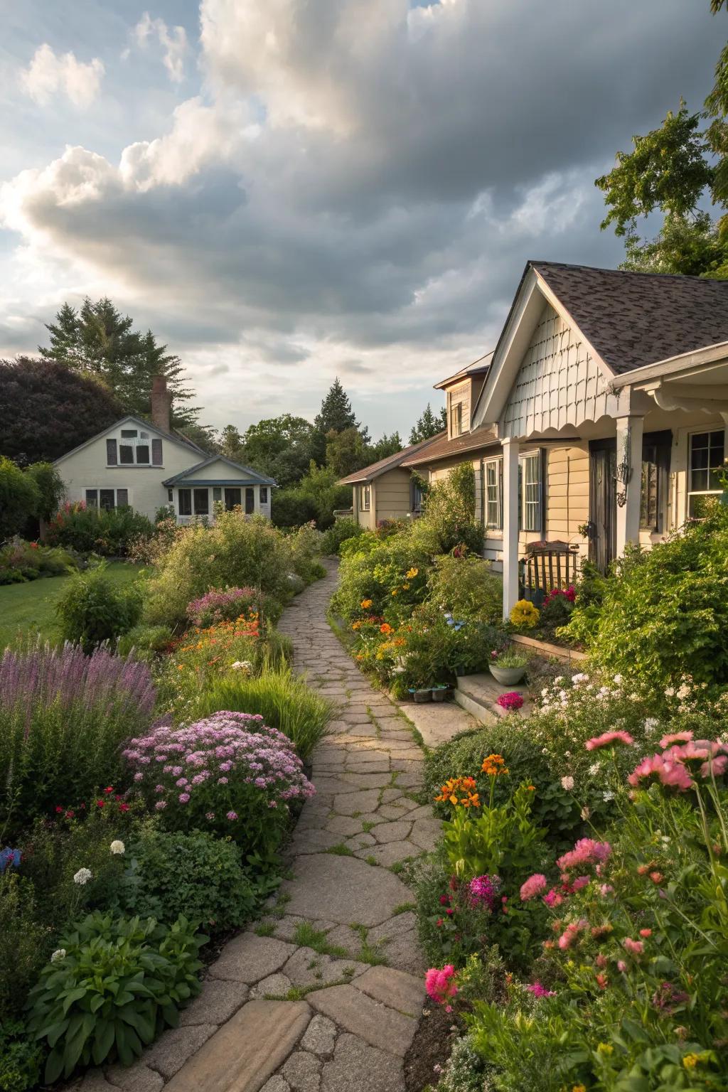 Add charm with a cottage garden style.