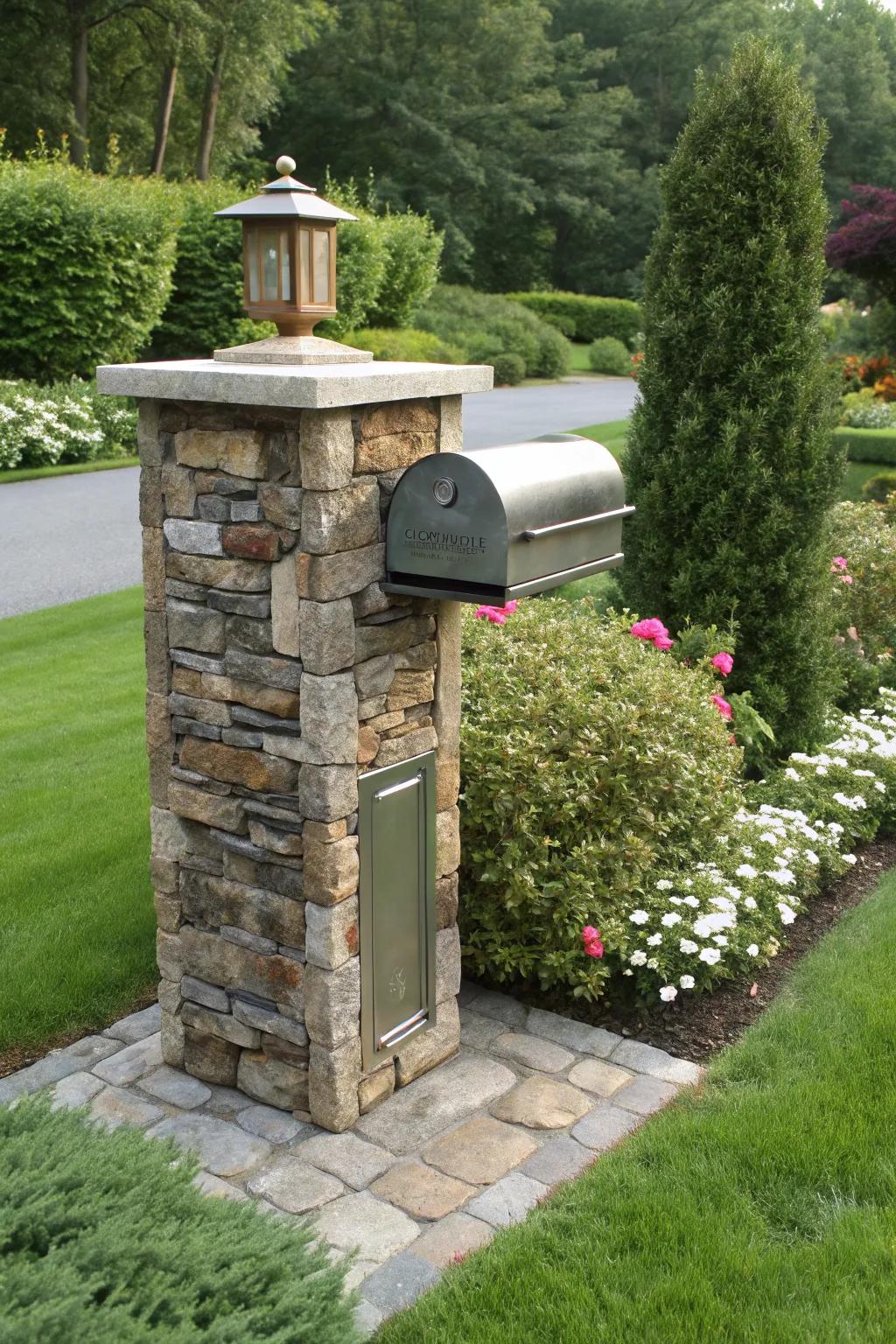 A garden sculpture mailbox that elevates your curb appeal.