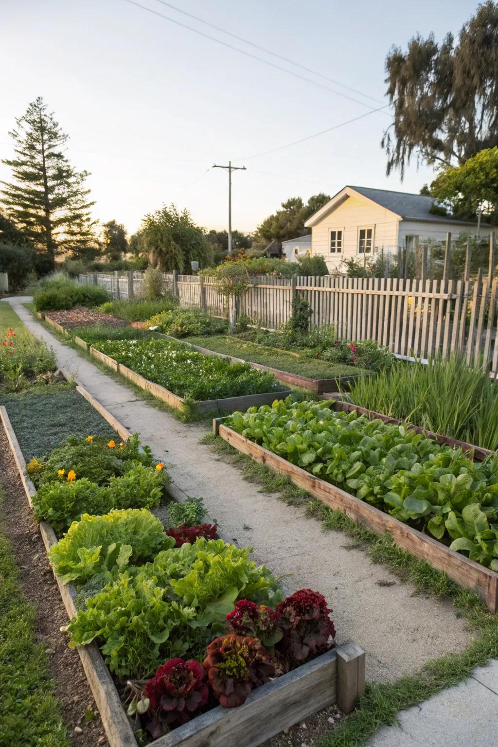 Grow your own produce with a front yard garden.