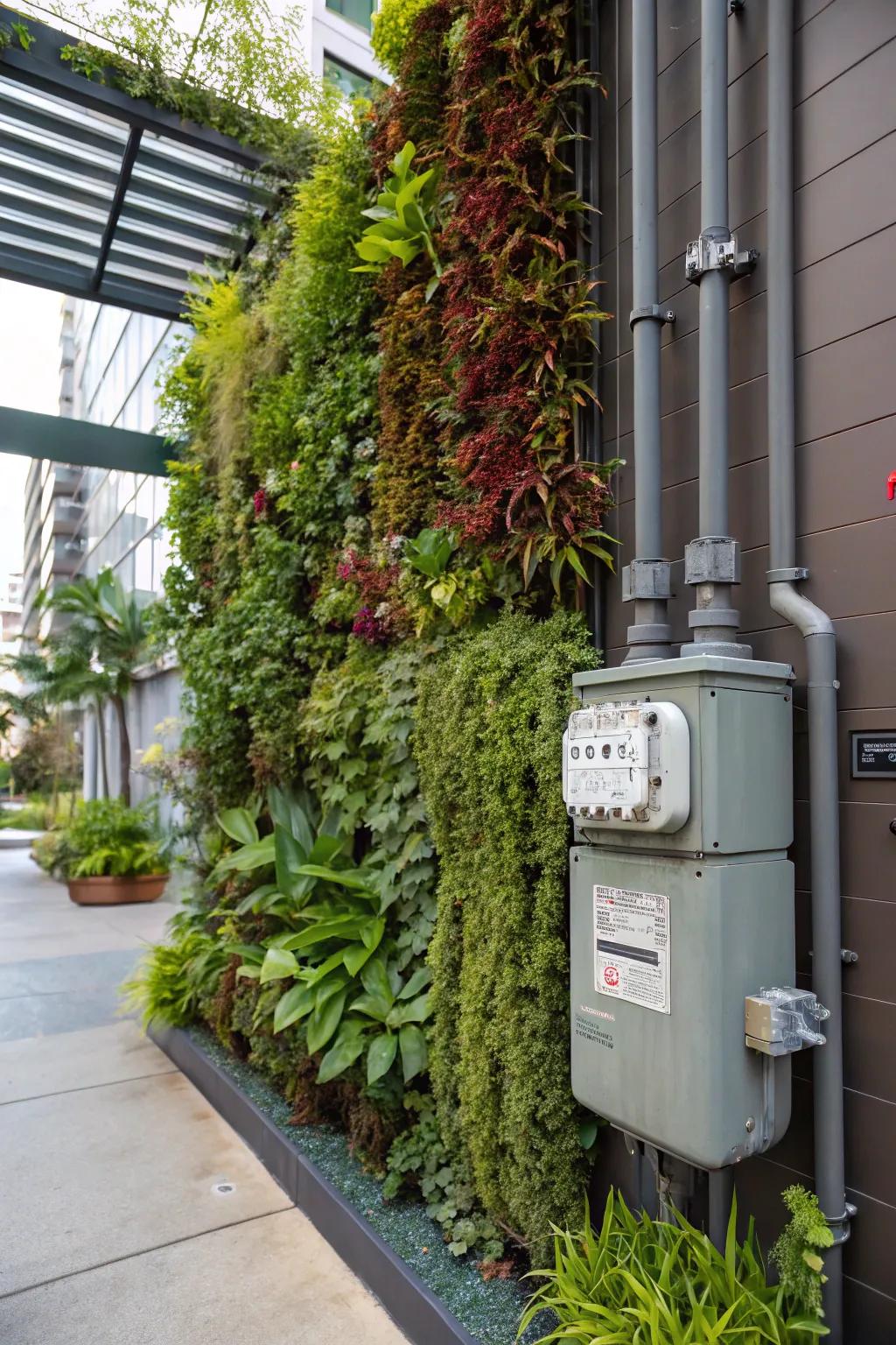 Vertical gardens add life and color to any space.