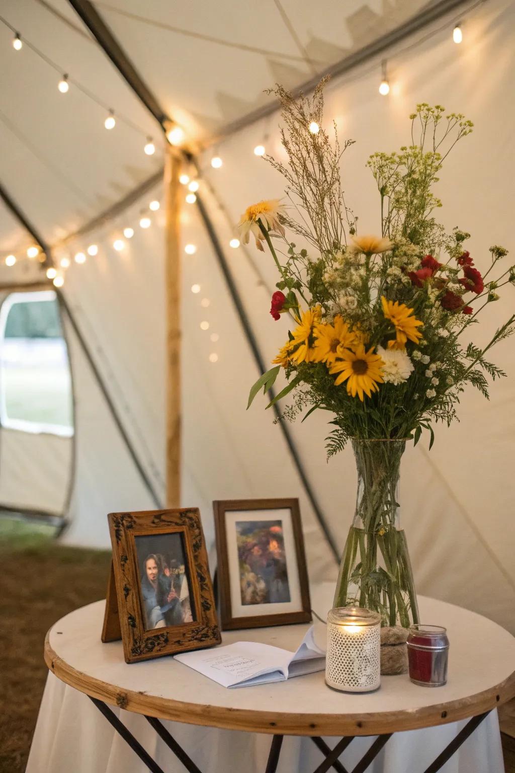 Add personal touches to make your glamping space feel like home.