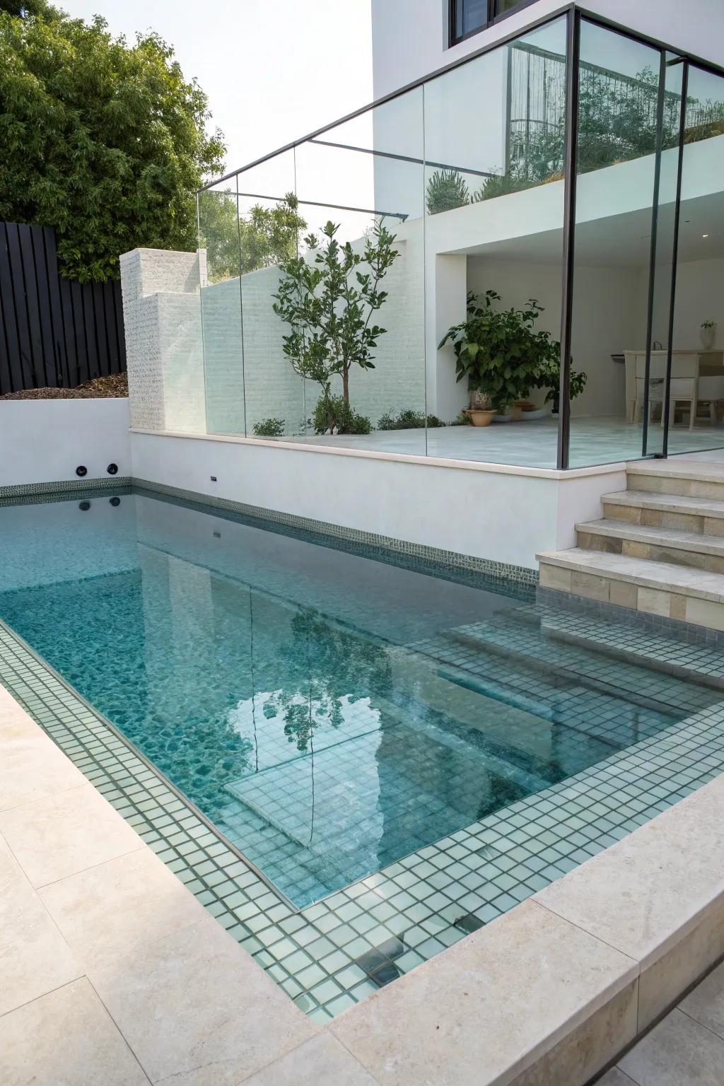 Minimalist glass tile designs offer clean and elegant lines.