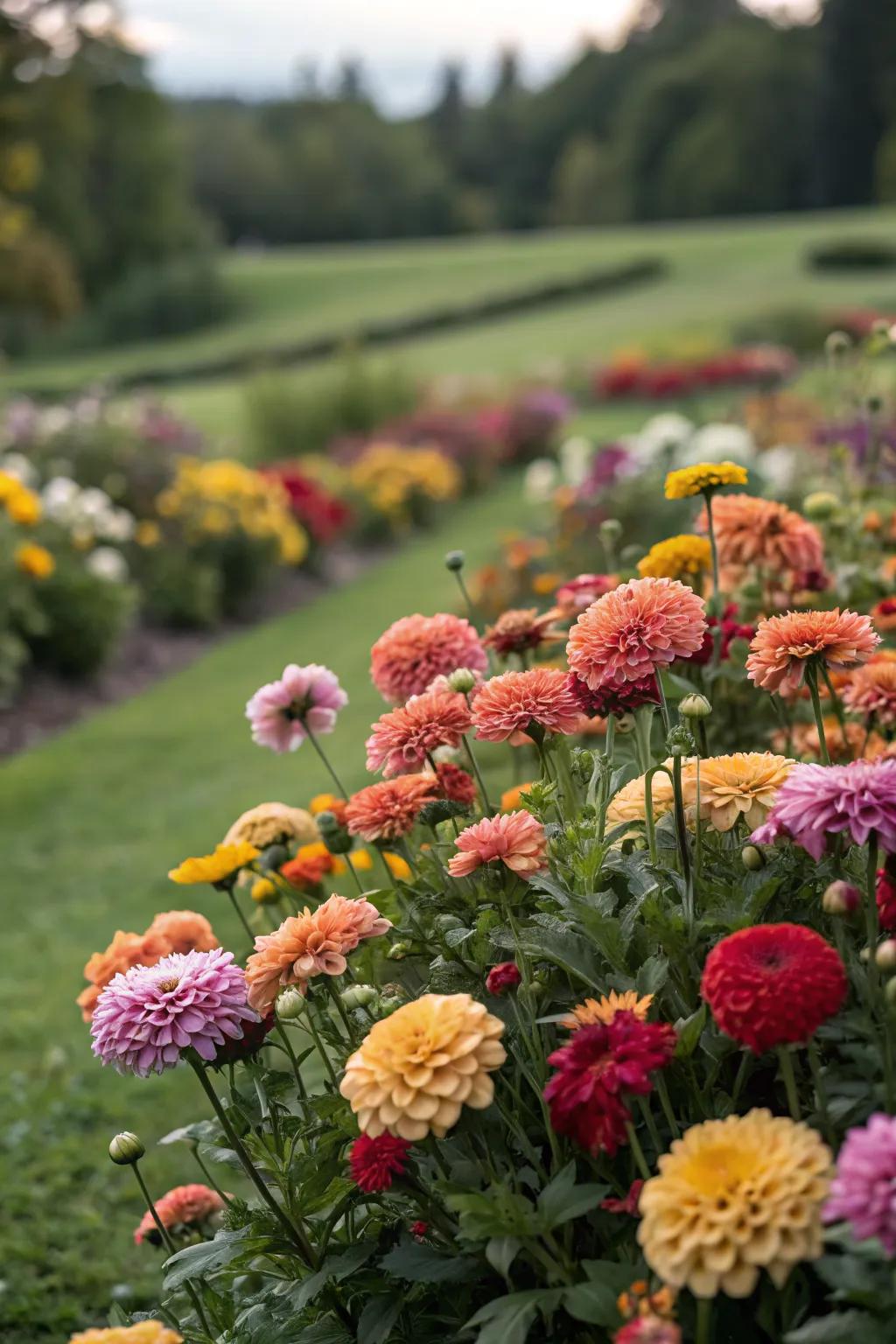 Colorful flower beds add vibrancy and cheerfulness to your garden