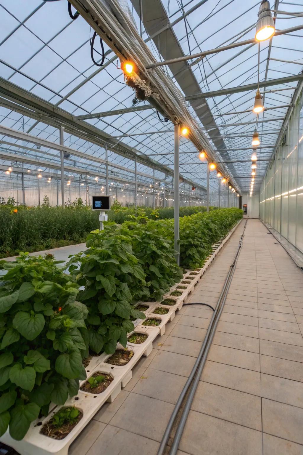 Embrace innovation with smart floor technology in your greenhouse.