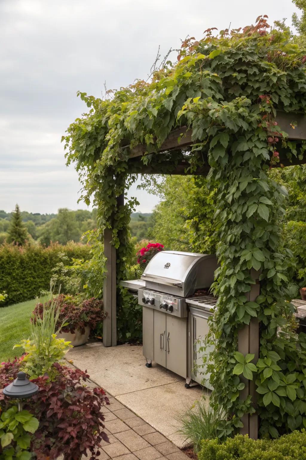Blend your canopy with nature for a serene setting.