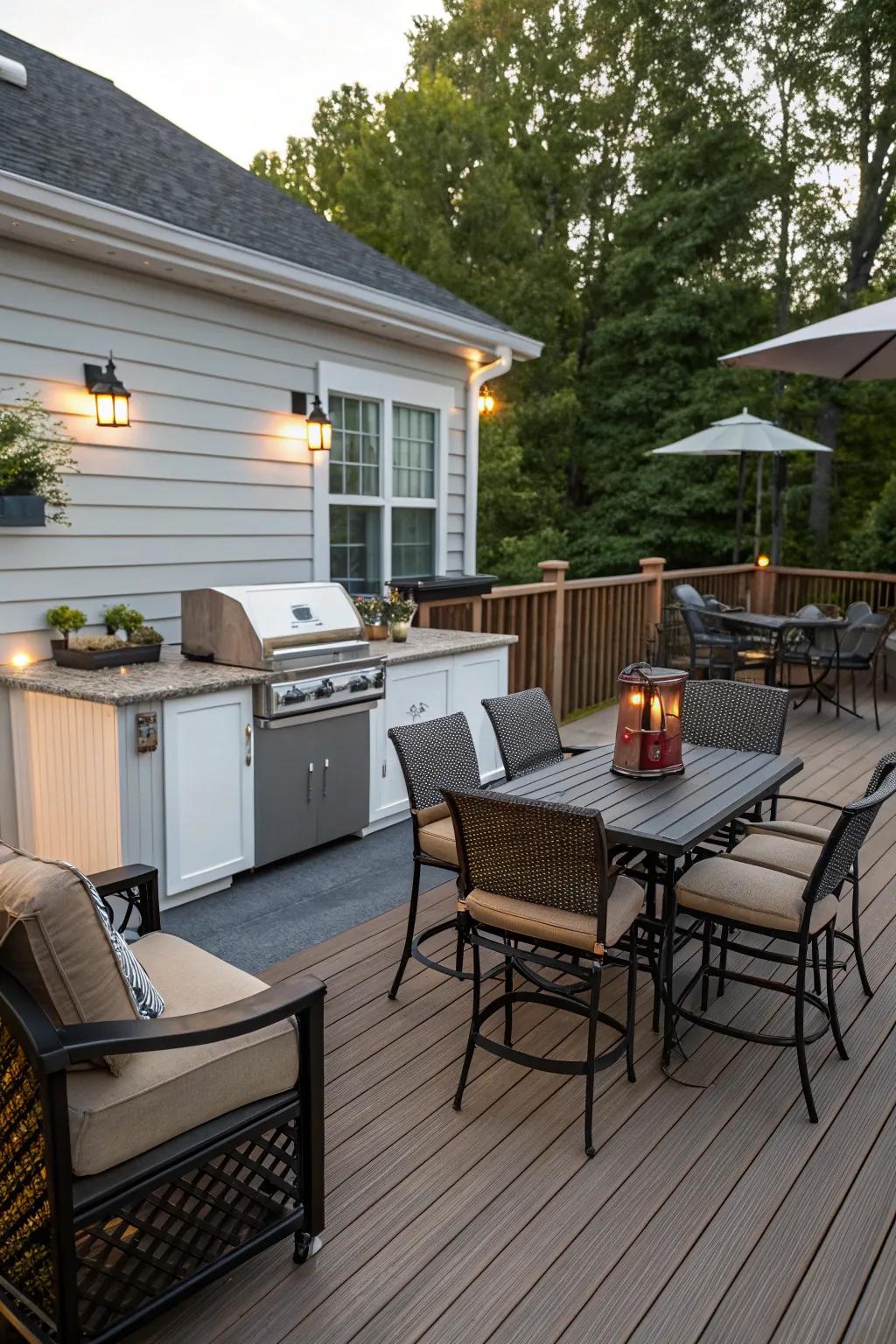 Raise the bar on your grilling deck with a dedicated drinks station.