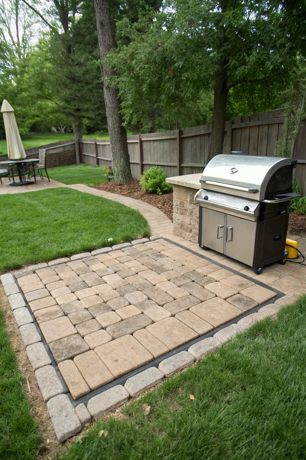 Eco-friendly grill pads using recycled materials.