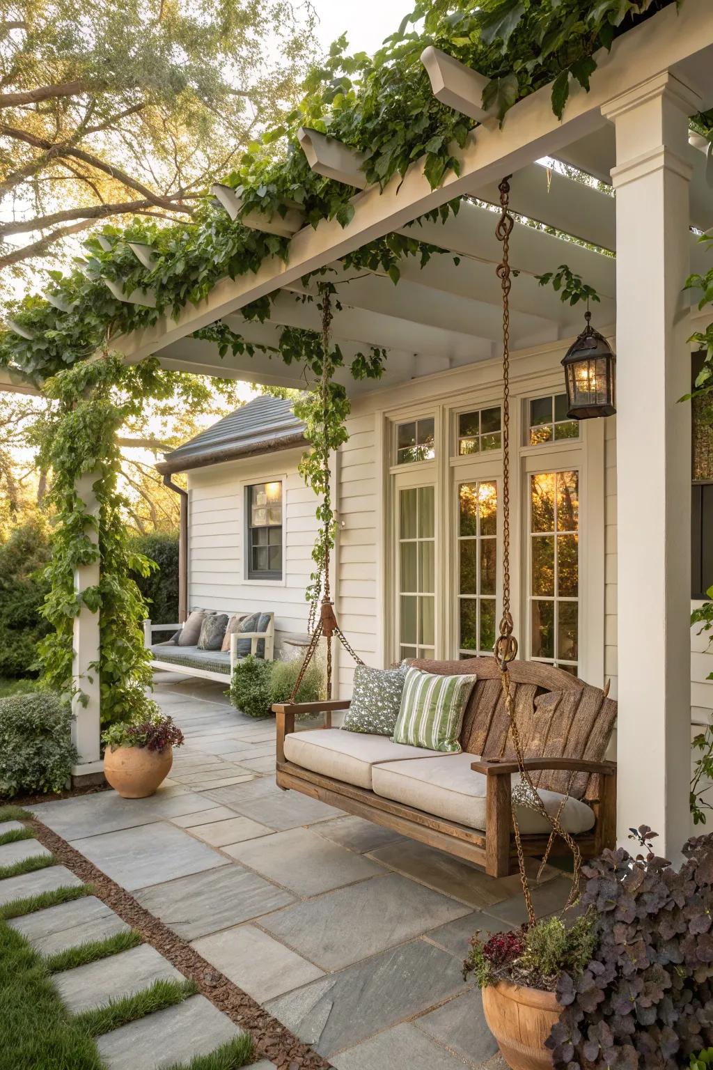 A pergola adds both style and function to your porch.