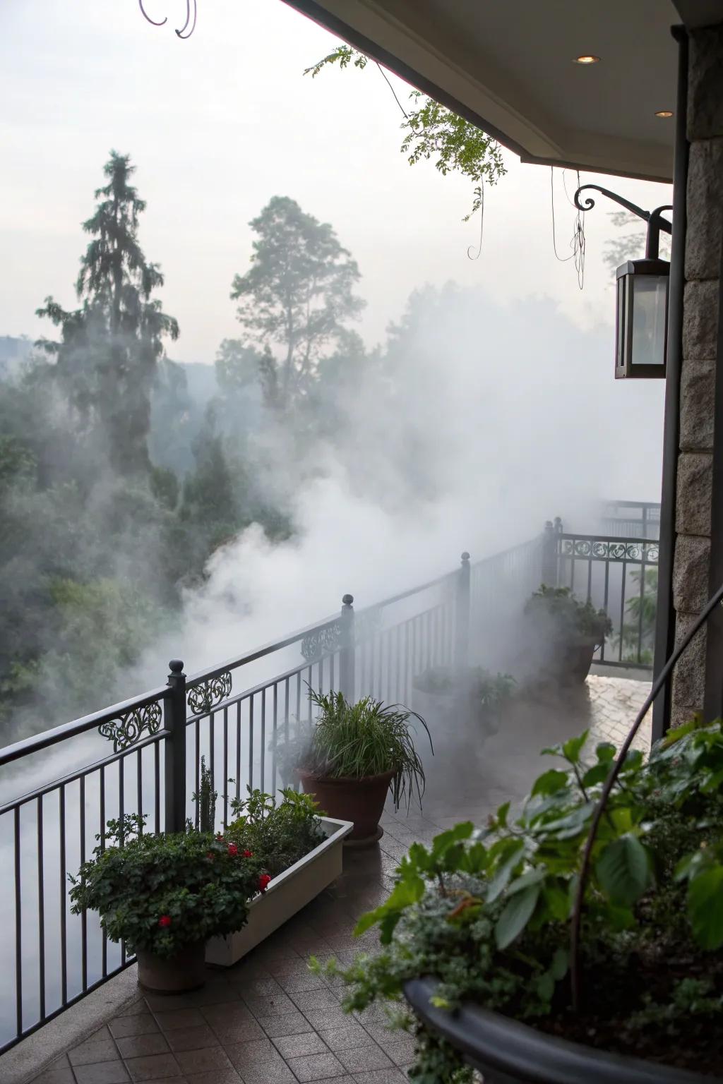 Add an element of surprise with a fog machine.