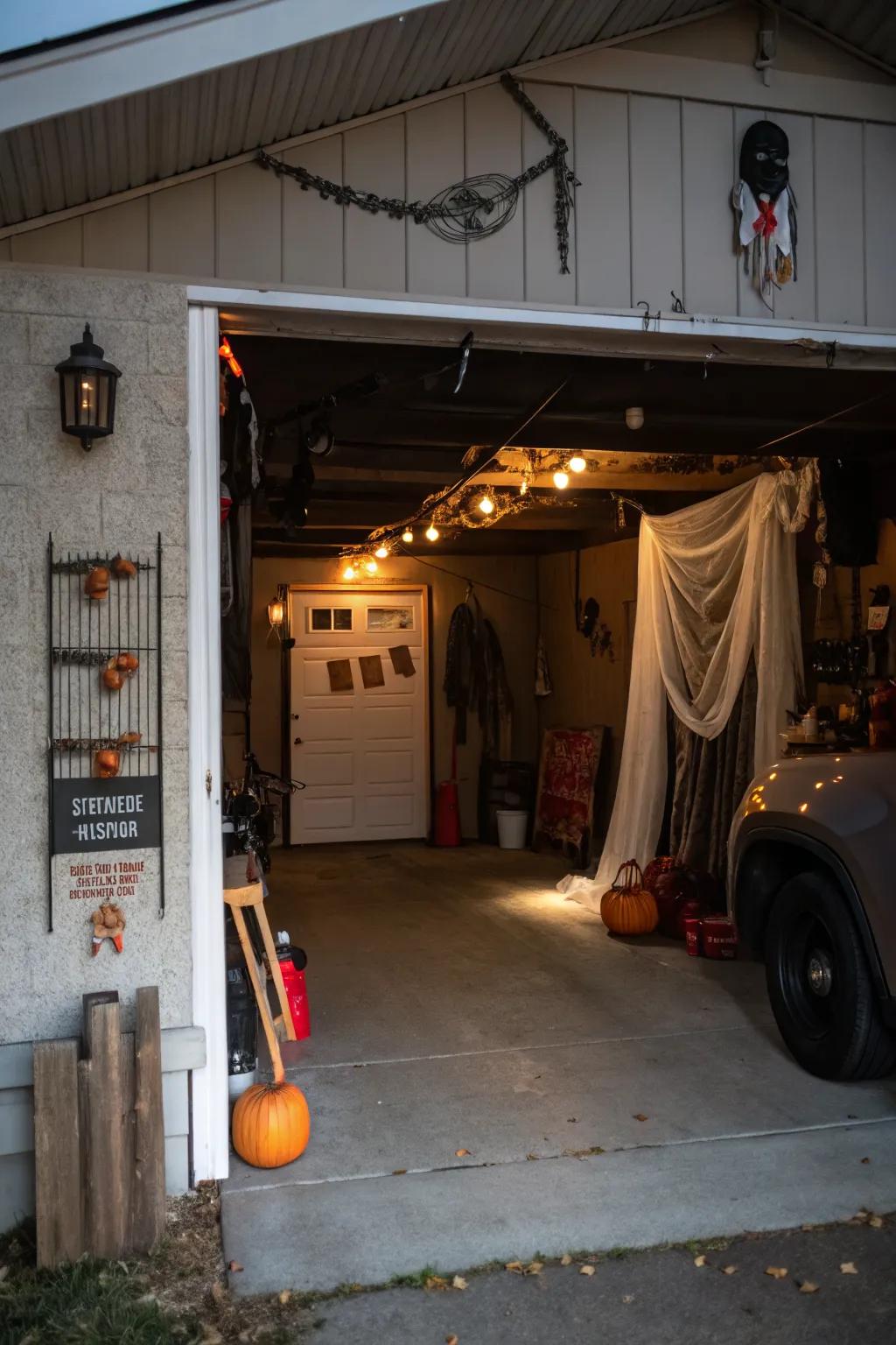Invite everyone into your DIY haunted house for some Halloween thrills.