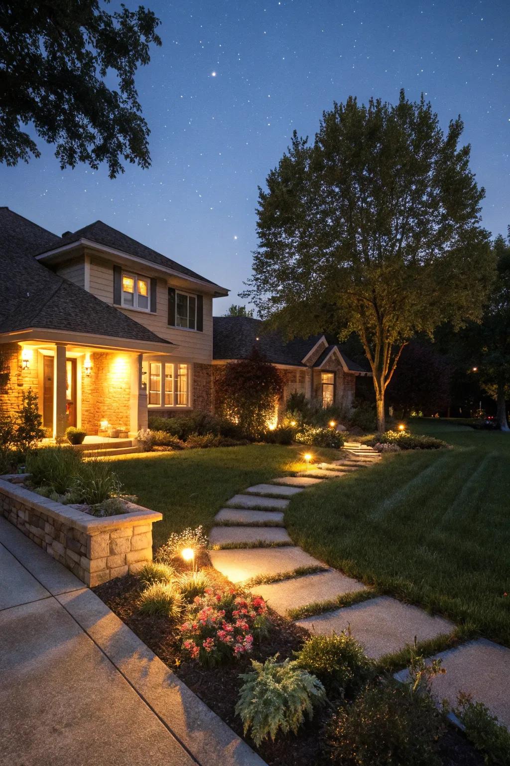 Lighting features that enhance safety and add ambiance.
