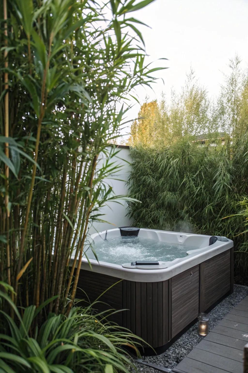 Natural plant screens offer privacy and a touch of nature.