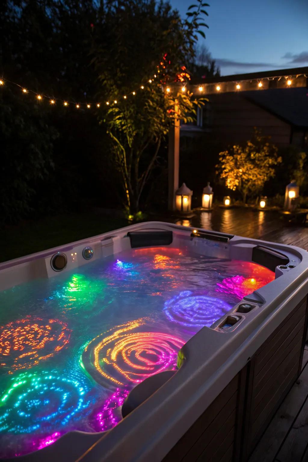 Light up the night with a floating light show.