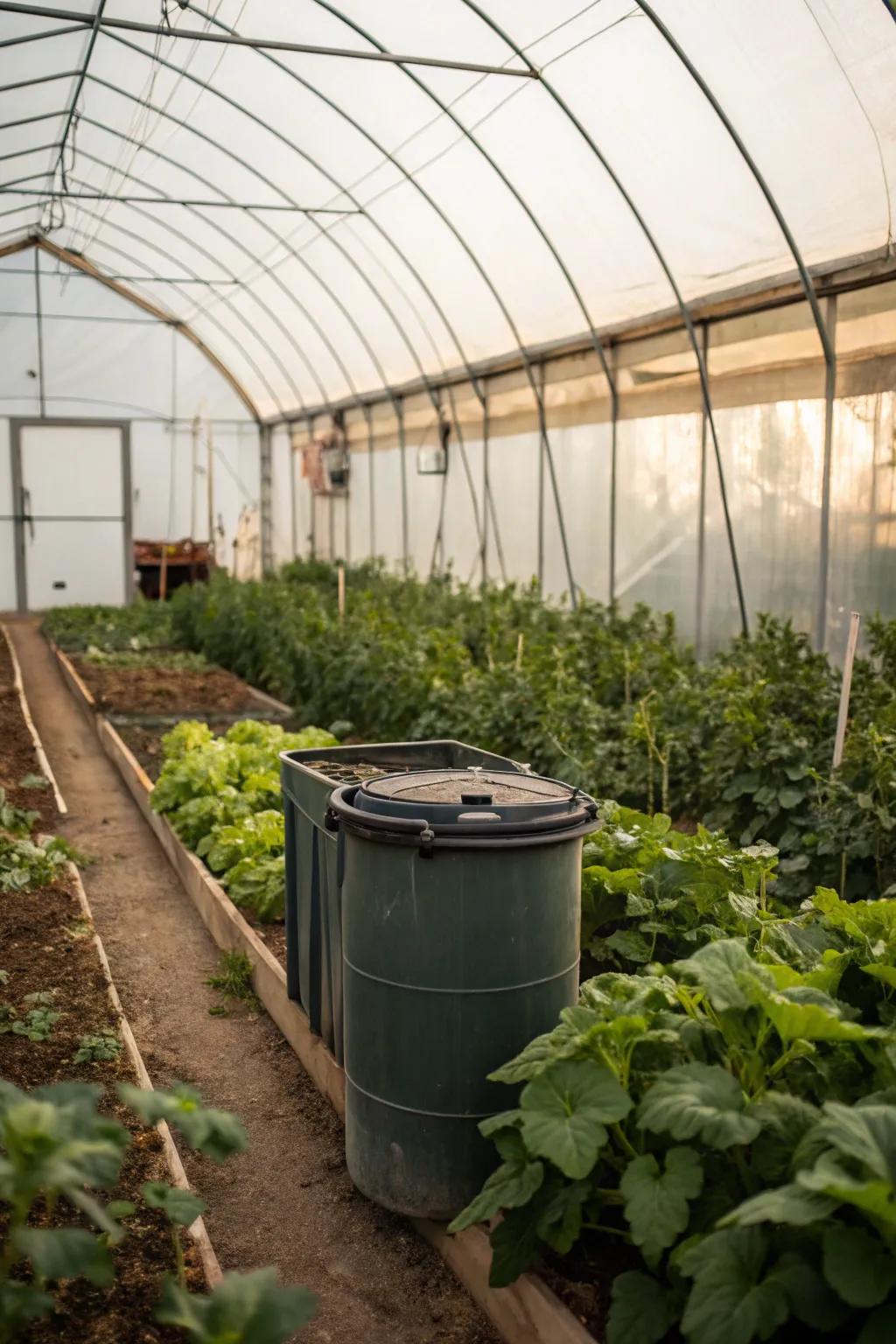 Compost bins provide extra warmth by generating heat during decomposition.
