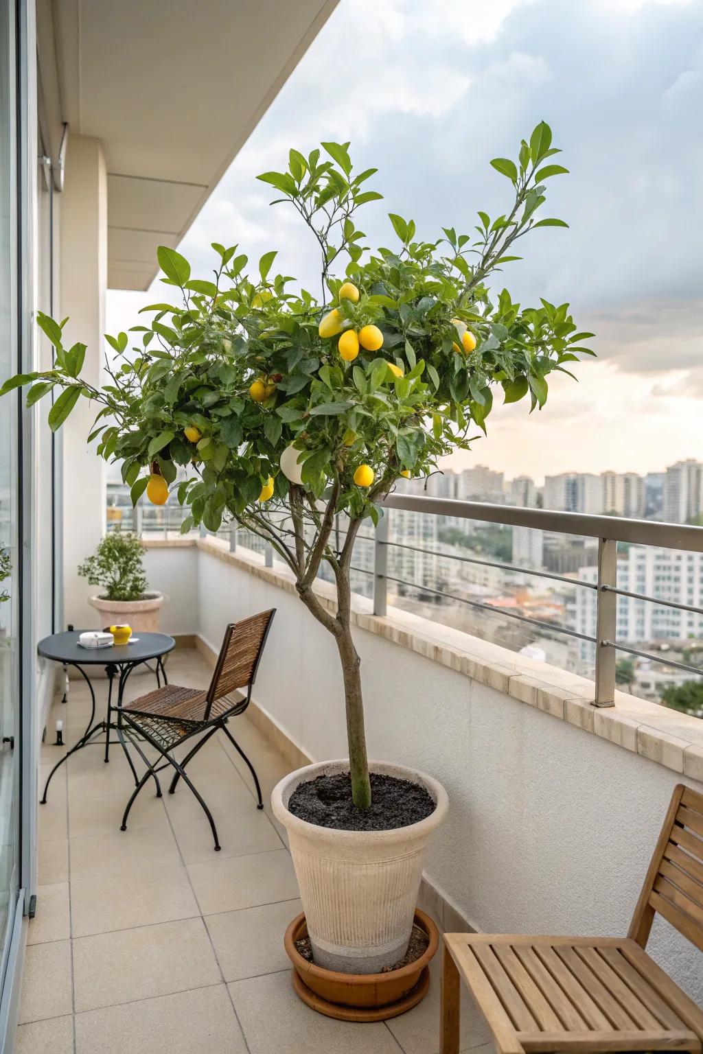 Citrus trees add a fragrant and authentic Italian touch.