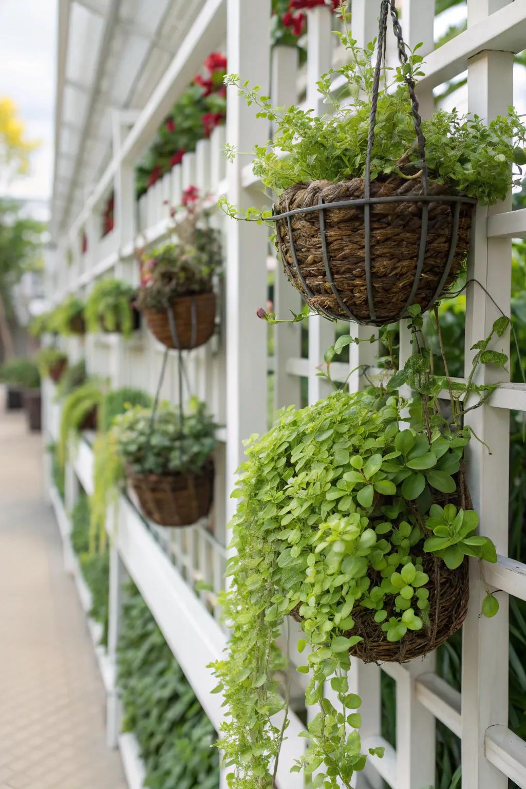 Add vertical elegance with climbing jade plants.