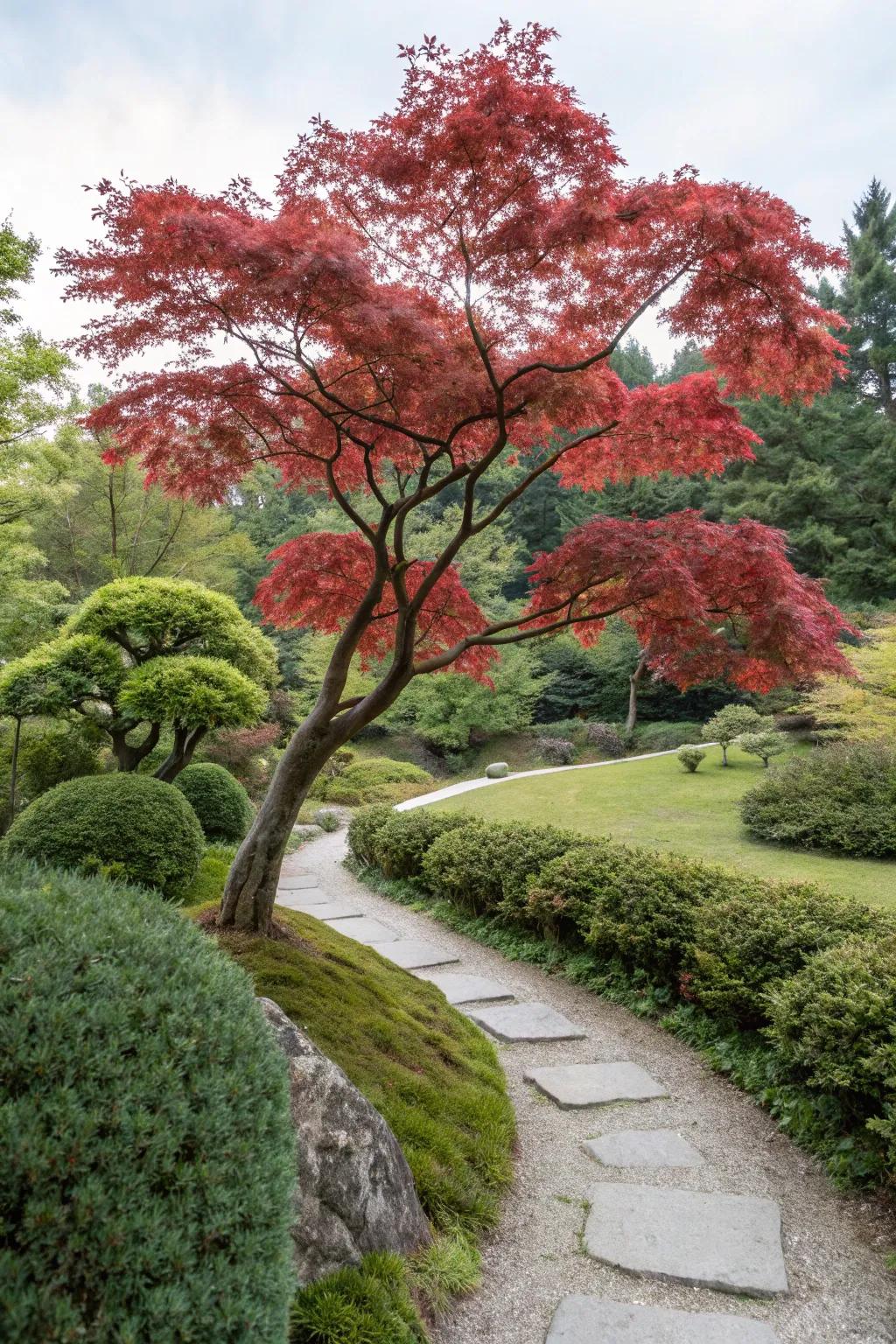 Japanese maples add vibrant color and elegance to any garden.