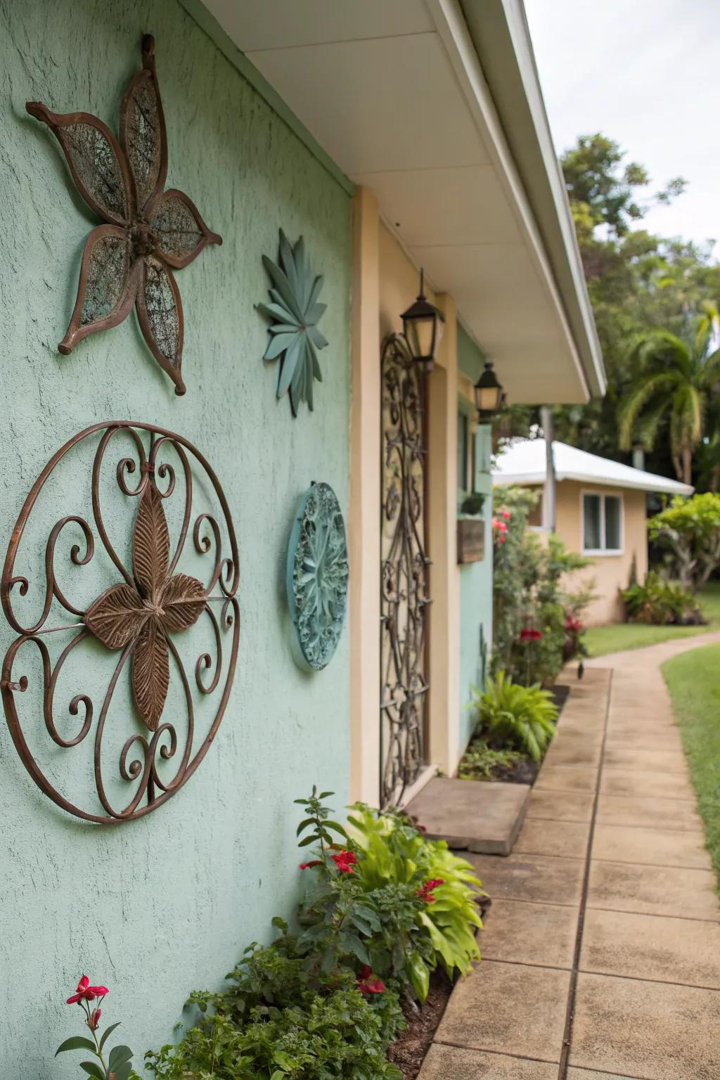 Wall decor adds a personal touch to your lanai.