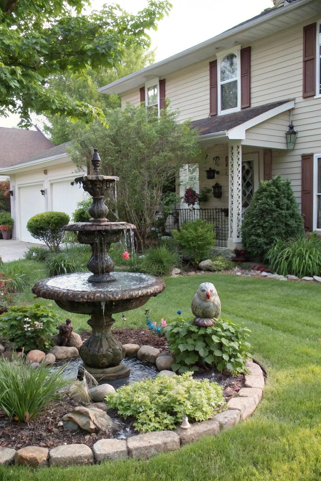 Accent features create focal points and add personality to your front yard.