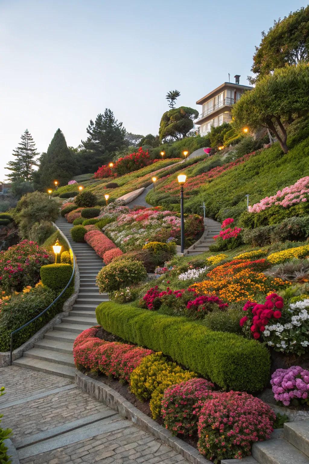 Terraces add dimension and character to sloped spaces.