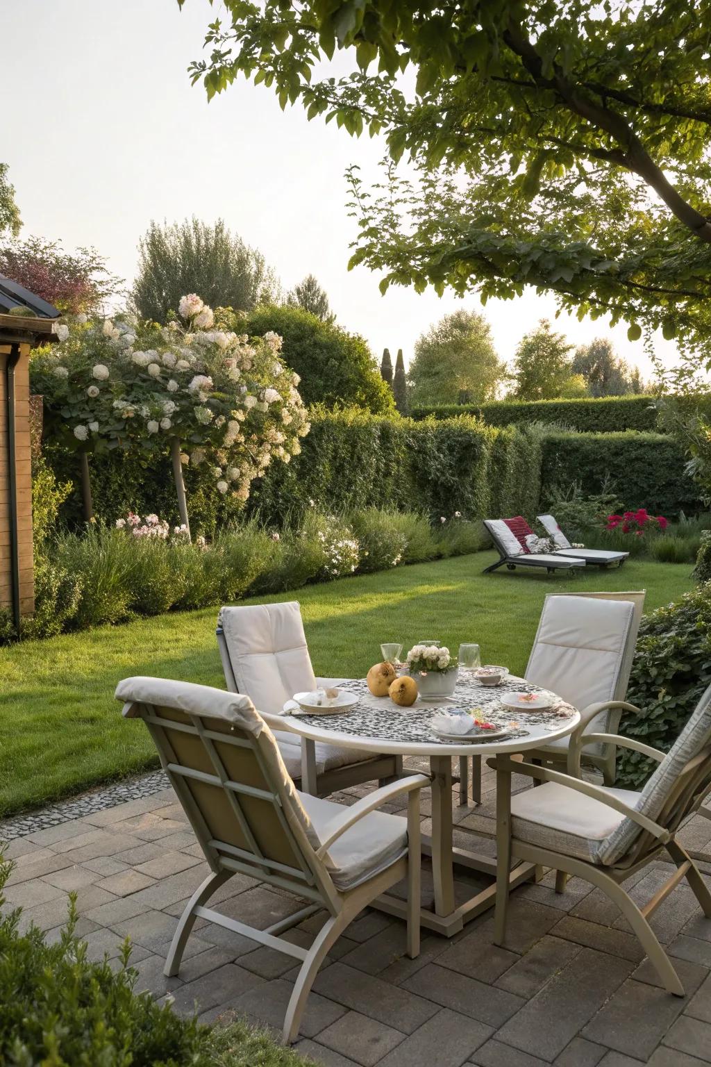 Create versatile spaces that cater to both dining and relaxation.