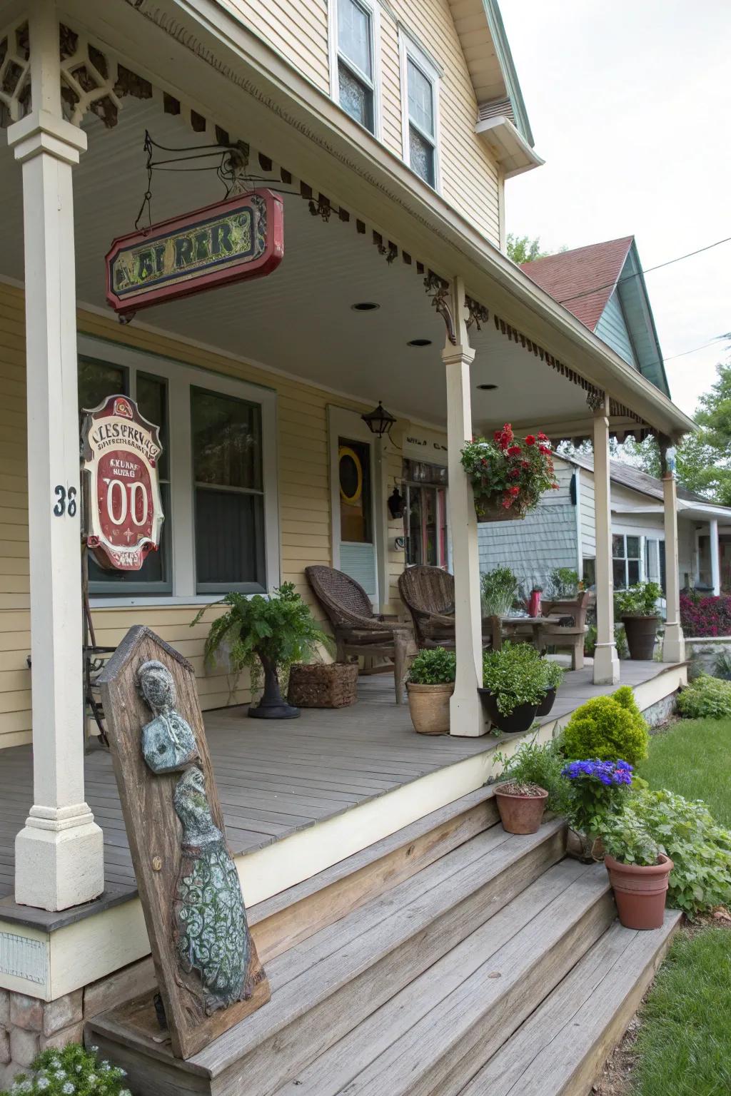 Unique accents make your porch one-of-a-kind.