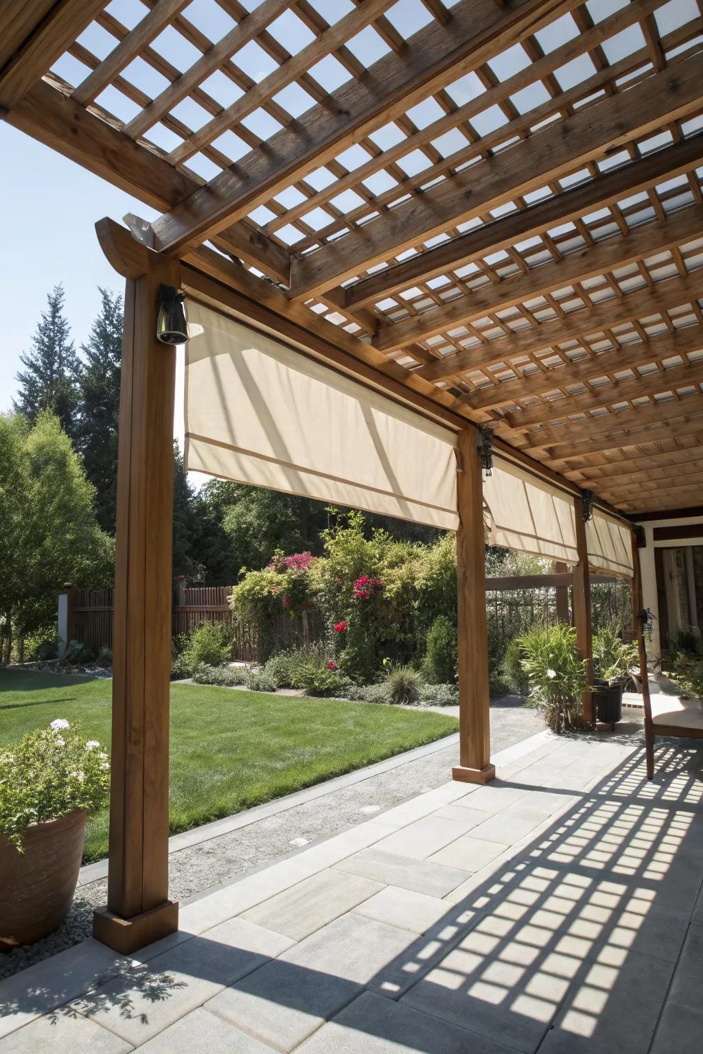 Enjoy adjustable comfort with retractable shades.