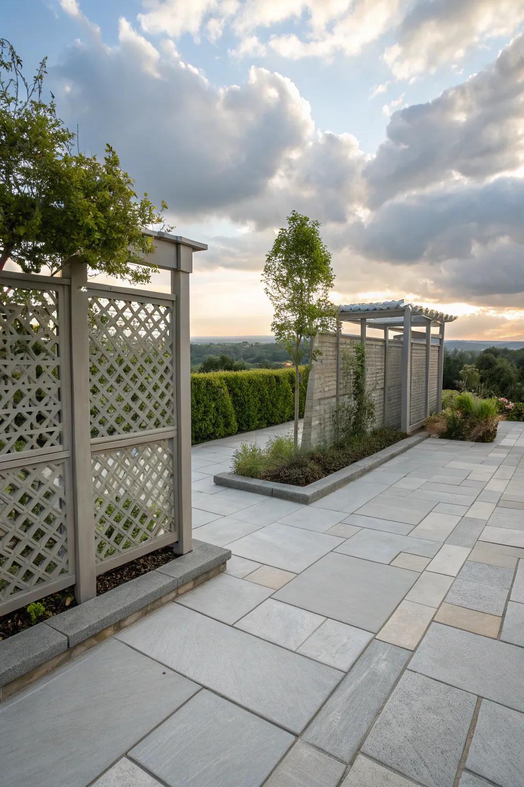 Privacy screens transform your patio into an intimate haven.