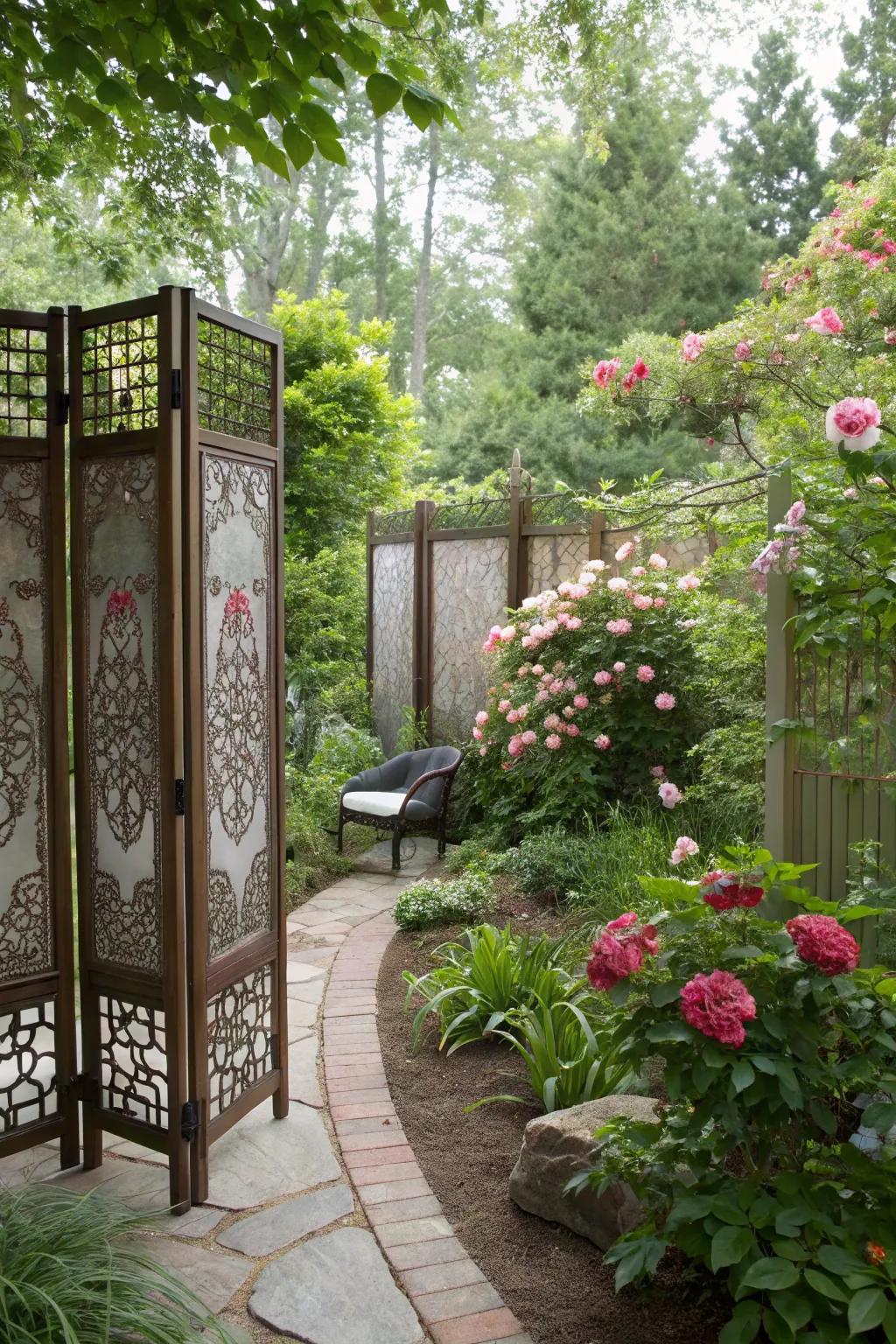 Privacy screens offer stylish seclusion for your garden.