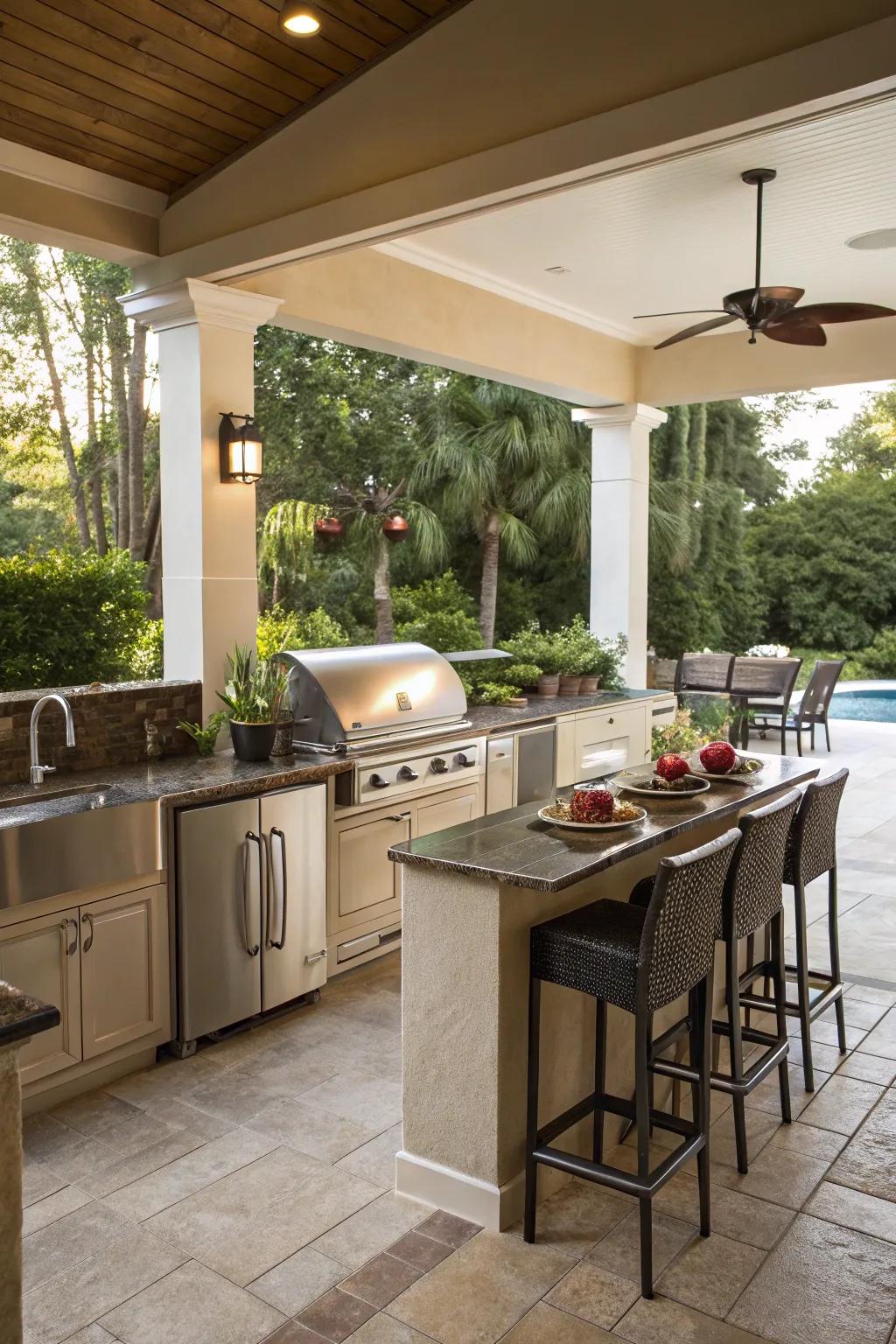 Full-service amenities ensure your outdoor kitchen is fully functional.