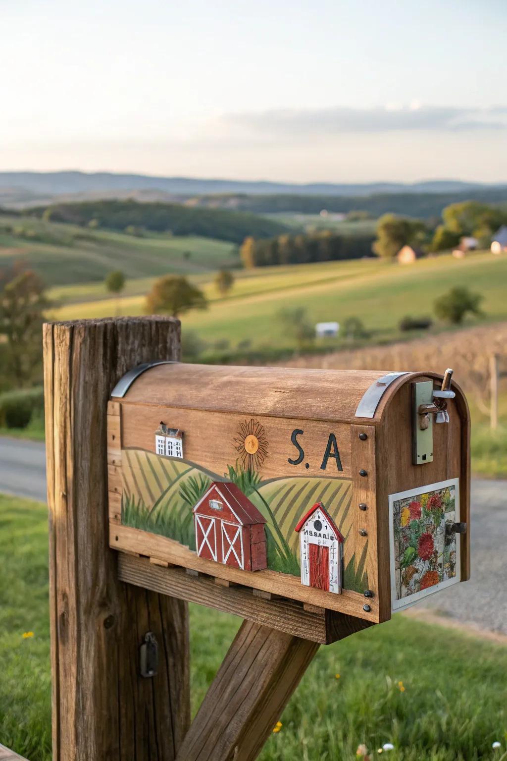 Add rustic charm to your mailbox with themed decals.