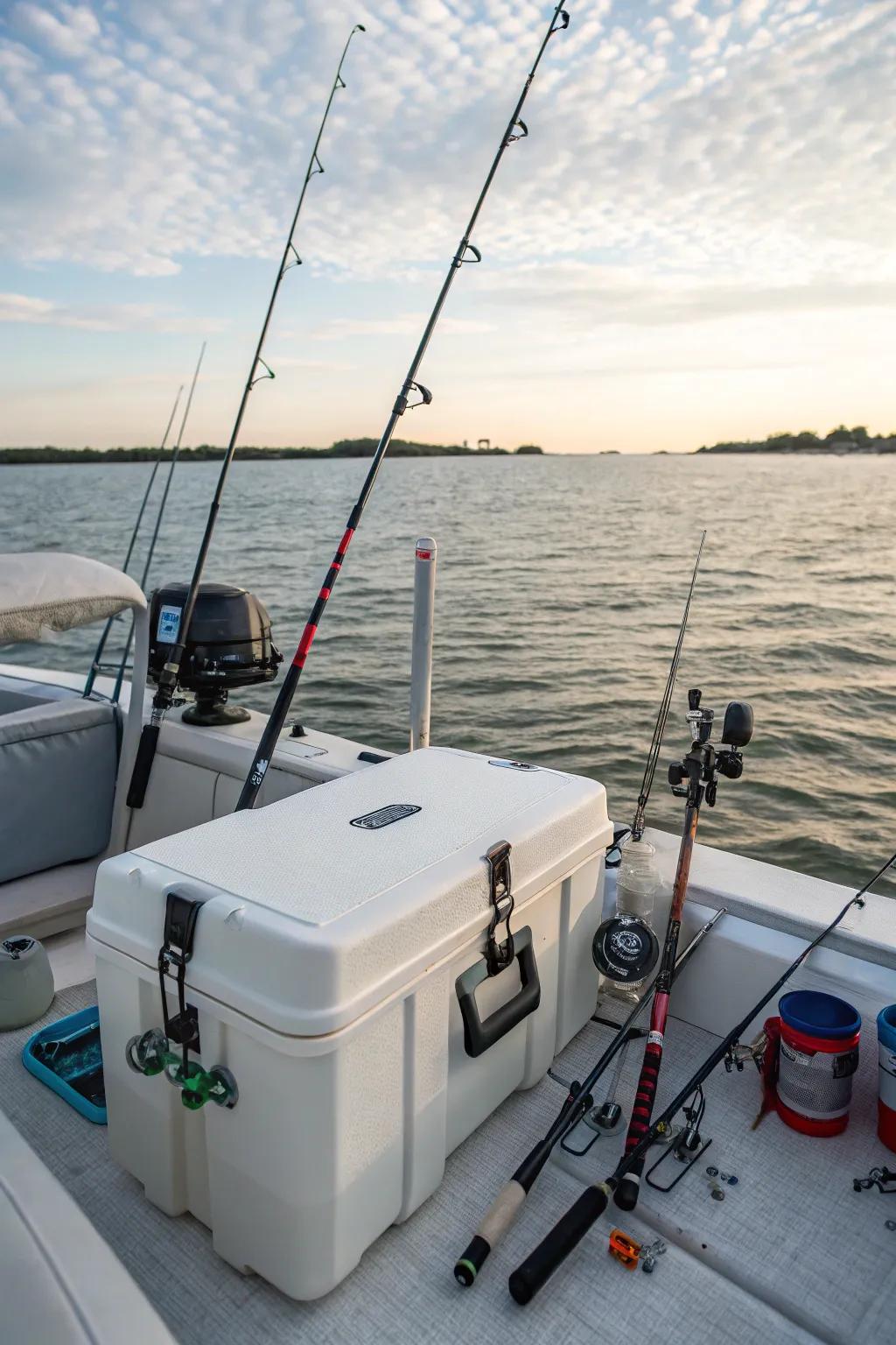 Catch the big one from a sturdy cooler base.