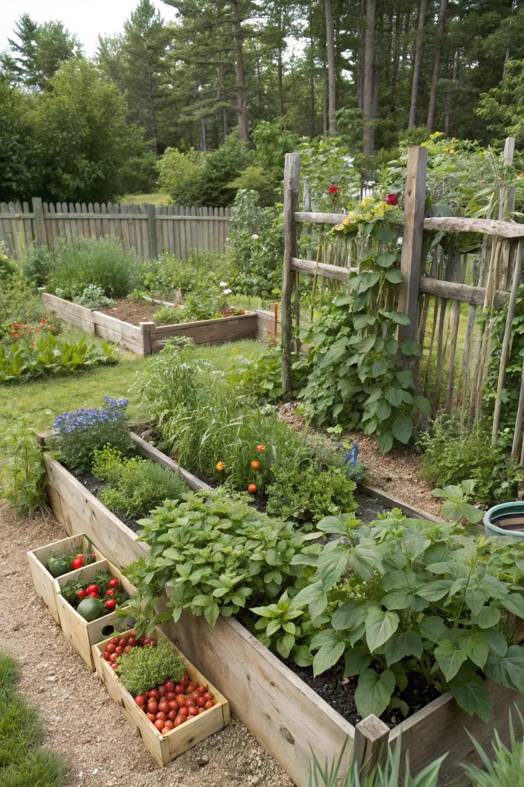 An edible landscape offering beauty and bounty.