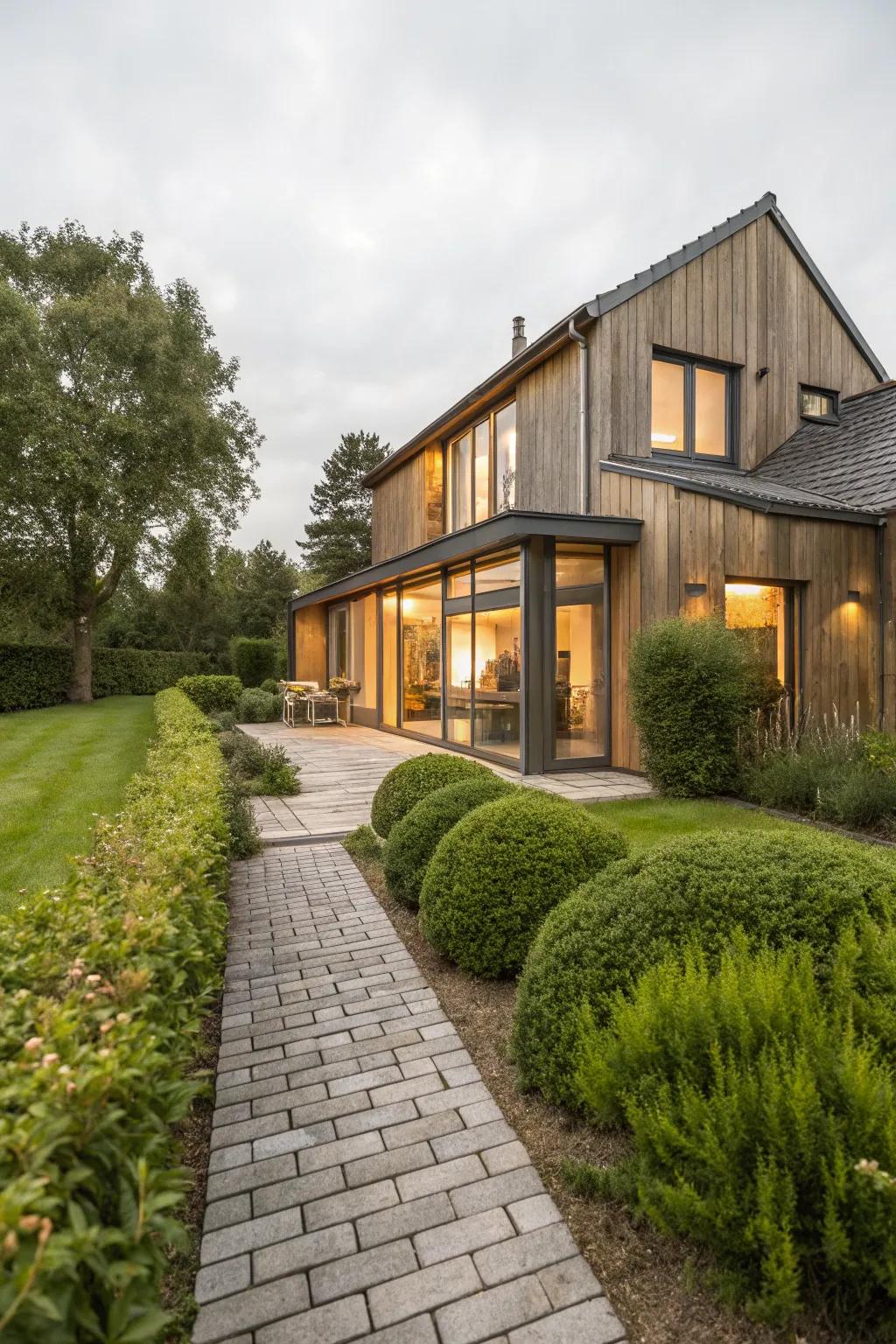 Sustainable cladding options are both stylish and eco-friendly.
